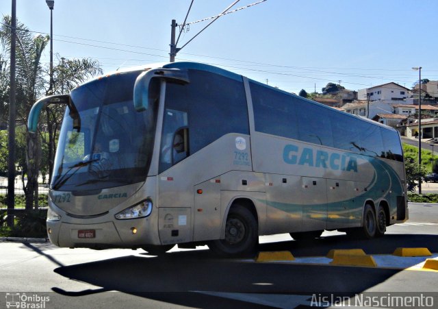 Viação Garcia 7292 na cidade de Bauru, São Paulo, Brasil, por Aislan Nascimento. Número da foto: #1960009.
