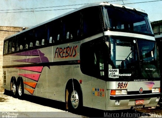 Firebus Transporte e Turismo 9811 na cidade de São Bernardo do Campo, São Paulo, Brasil, por Marco Antonio da Silva. Número da foto: #1978154.