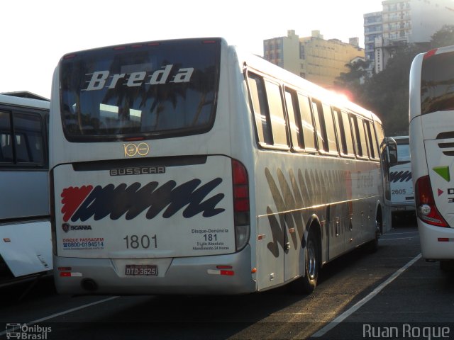 Breda Transportes e Serviços 1801 na cidade de Aparecida, São Paulo, Brasil, por Ruan Roque. ID da foto: 1980495.