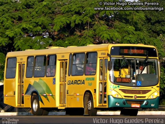 Viação Garcia 7469 na cidade de Maringá, Paraná, Brasil, por Victor Hugo Guedes Pereira. ID da foto: 1982164.