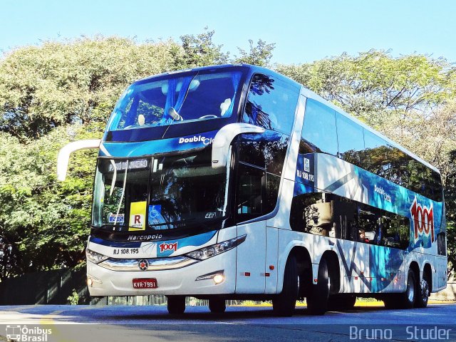 Auto Viação 1001 RJ 108.195 na cidade de São Paulo, São Paulo, Brasil, por Bruno   Studer. Número da foto: #1987509.