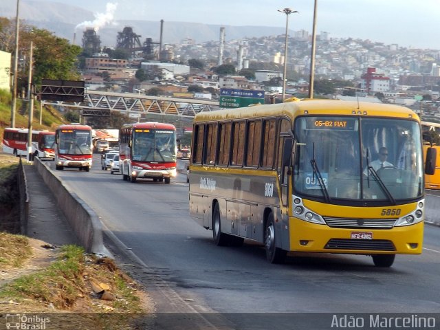 Viação Santa Edwiges 5850 na cidade de Belo Horizonte, Minas Gerais, Brasil, por Adão Raimundo Marcelino. ID da foto: 1989959.