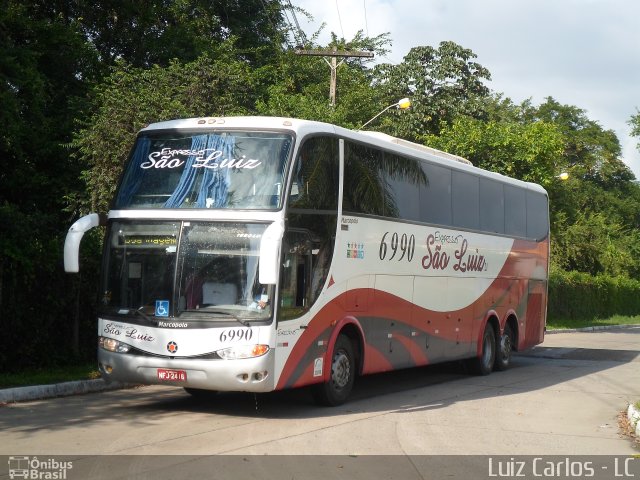 Expresso São Luiz 6990 na cidade de Recife, Pernambuco, Brasil, por Luiz Carlos de Santana. ID da foto: 1989686.