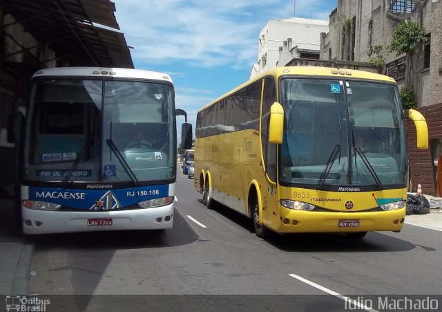 Viação Itapemirim 8655 na cidade de Rio de Janeiro, Rio de Janeiro, Brasil, por Tulio Machado. Número da foto: #1988155.