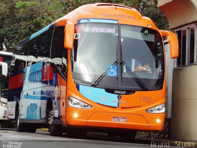 Viação Piracicabana 1702 na cidade de São Paulo, São Paulo, Brasil, por Bruno   Studer. Número da foto: #1989619.