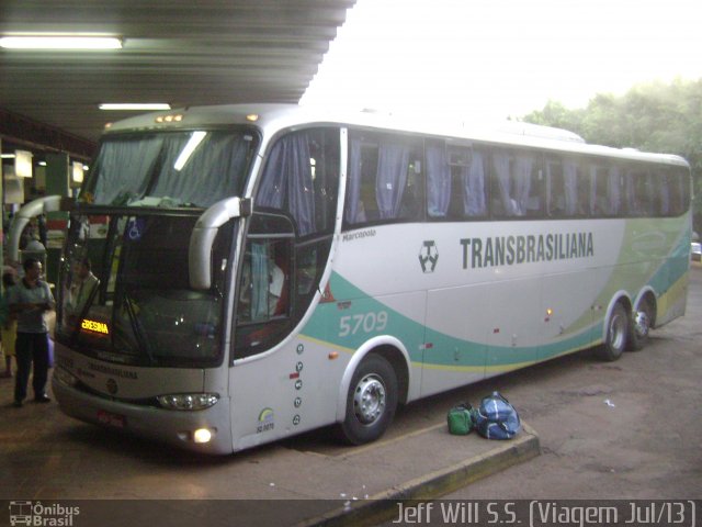 Transbrasiliana Transportes e Turismo 5709 na cidade de Araguaína, Tocantins, Brasil, por Jefferson Willian da Silva de Sousa. Número da foto: #1988320.