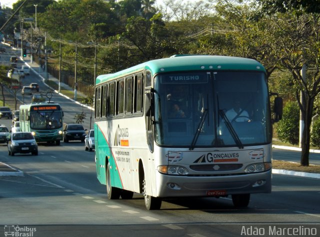 Gonçalves Viagens e Excursões 7497 na cidade de Belo Horizonte, Minas Gerais, Brasil, por Adão Raimundo Marcelino. ID da foto: 1991828.