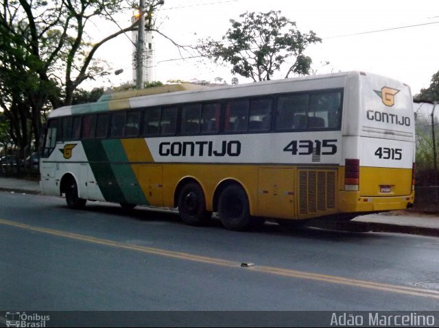 Empresa Gontijo de Transportes 4315 na cidade de Belo Horizonte, Minas Gerais, Brasil, por Adão Raimundo Marcelino. ID da foto: 1991675.