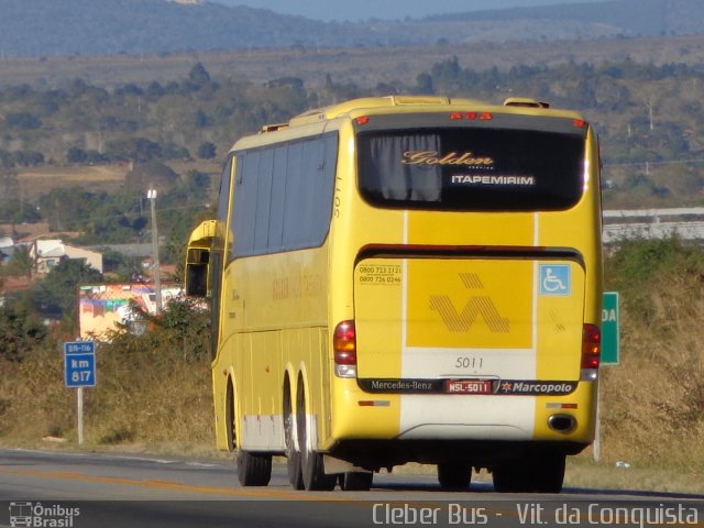 Viação Itapemirim 5011 na cidade de Vitória da Conquista, Bahia, Brasil, por Cleber Bus. ID da foto: 1992439.