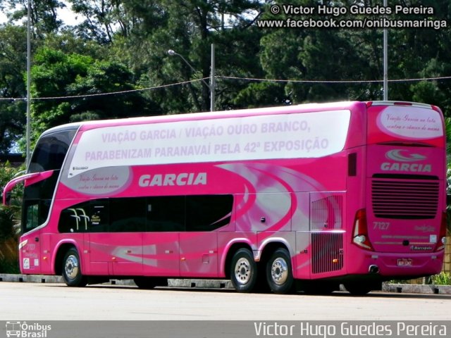 Viação Garcia 7127 na cidade de Maringá, Paraná, Brasil, por Victor Hugo Guedes Pereira. ID da foto: 1992669.