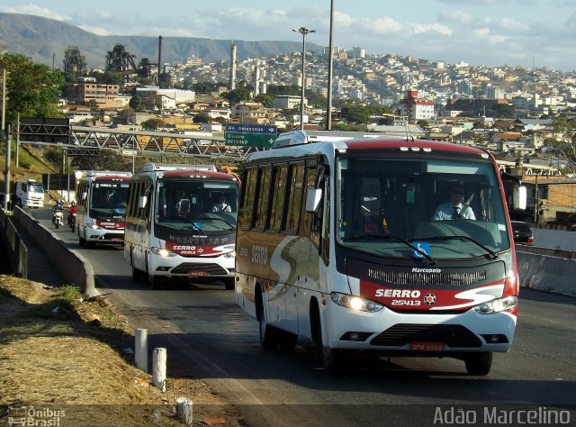 Viação Serro 25413 na cidade de Belo Horizonte, Minas Gerais, Brasil, por Adão Raimundo Marcelino. Número da foto: #1996163.