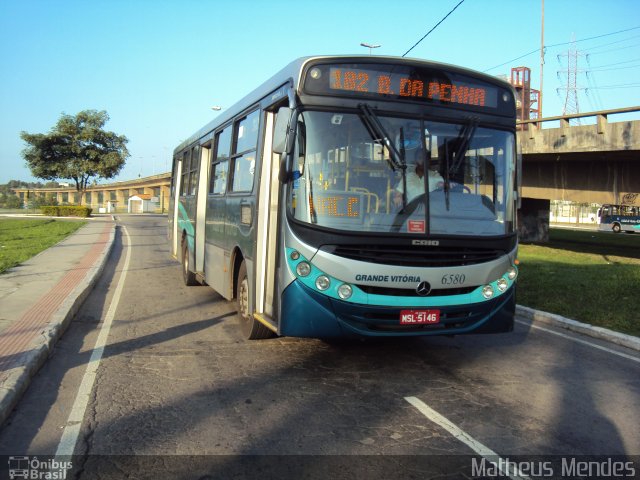 Viação Grande Vitória 6580 na cidade de Vitória, Espírito Santo, Brasil, por Matheus Mendes. ID da foto: 1994853.