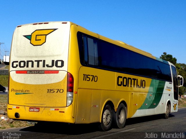 Empresa Gontijo de Transportes 11570 na cidade de Belo Horizonte, Minas Gerais, Brasil, por Júlio  Mandelli. ID da foto: 1996653.