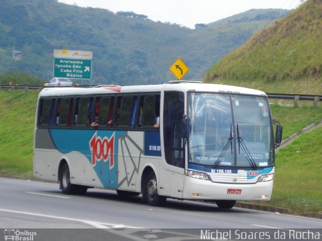 Auto Viação 1001 RJ 108.105 na cidade de Rio Bonito, Rio de Janeiro, Brasil, por Michel Soares da Rocha. ID da foto: 1961074.