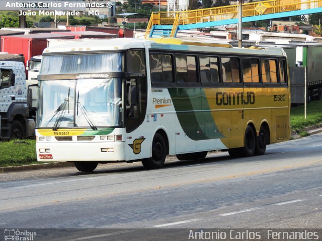 Empresa Gontijo de Transportes 15580 na cidade de João Monlevade, Minas Gerais, Brasil, por Antonio Carlos Fernandes. Número da foto: #1960963.