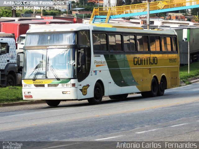 Empresa Gontijo de Transportes 15580 na cidade de João Monlevade, Minas Gerais, Brasil, por Antonio Carlos Fernandes. ID da foto: 1960963.