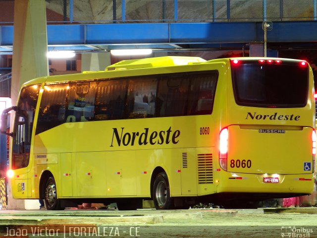 Viação Nordeste 8060 na cidade de Fortaleza, Ceará, Brasil, por João Victor. Número da foto: #1961893.