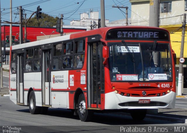 Nova Aliança  4 > Empresa de Transportes Novo Horizonte 4 4345 na cidade de São Paulo, São Paulo, Brasil, por Cristiano Soares da Silva. ID da foto: 2000508.