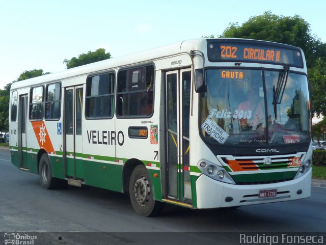 Auto Viação Veleiro 8145 na cidade de Maceió, Alagoas, Brasil, por Rodrigo Fonseca. ID da foto: 2000890.