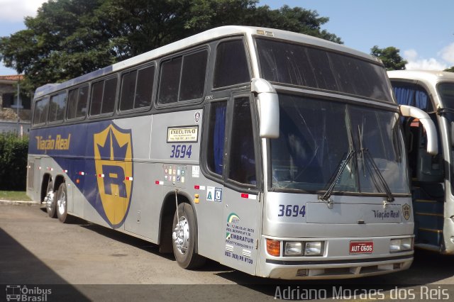Viação Real 3694 na cidade de Maringá, Paraná, Brasil, por Adriano Moraes dos Reis. Número da foto: #2000943.