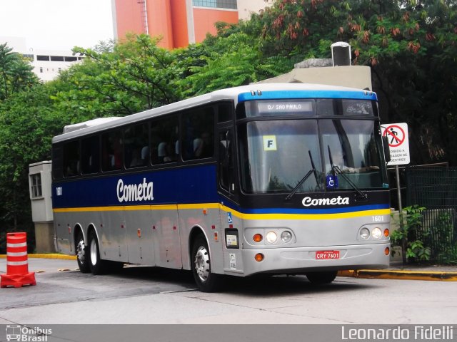 Viação Cometa 1601 na cidade de São Paulo, São Paulo, Brasil, por Leonardo Fidelli. Número da foto: #2002660.