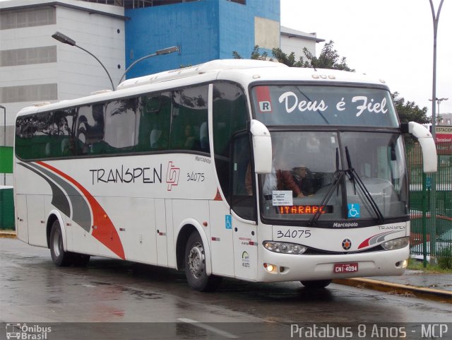 Transpen Transporte Coletivo e Encomendas 34075 na cidade de São Paulo, São Paulo, Brasil, por Cristiano Soares da Silva. Número da foto: #2002692.