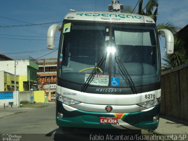 Redenção Turismo 8270 na cidade de Guaratinguetá, São Paulo, Brasil, por Fabio Alcantara. Número da foto: #2003304.
