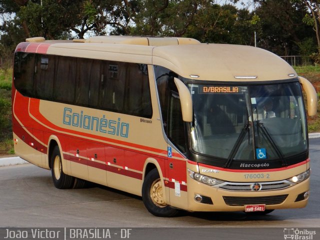 Auto Viação Goianésia 176003-2 na cidade de Brasília, Distrito Federal, Brasil, por João Victor. Número da foto: #2004207.