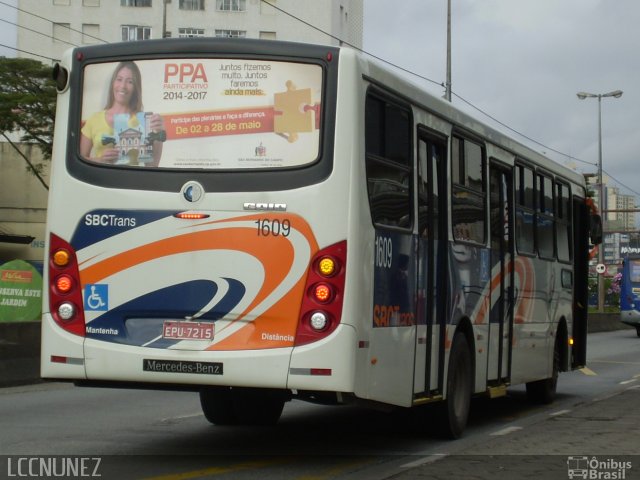 SBC Trans 1609 na cidade de São Bernardo do Campo, São Paulo, Brasil, por Luis Nunez. Número da foto: #2004477.