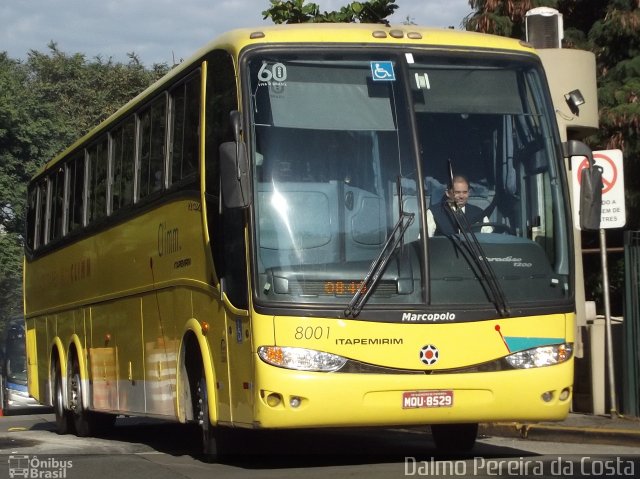 Viação Itapemirim 8001 na cidade de São Paulo, São Paulo, Brasil, por Dalmo Pereira da Costa. ID da foto: 2003423.