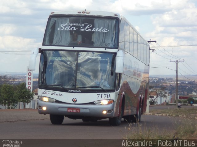 Expresso São Luiz 7170 na cidade de Rondonópolis, Mato Grosso, Brasil, por Alexandre Rodrigo. Número da foto: #2005966.