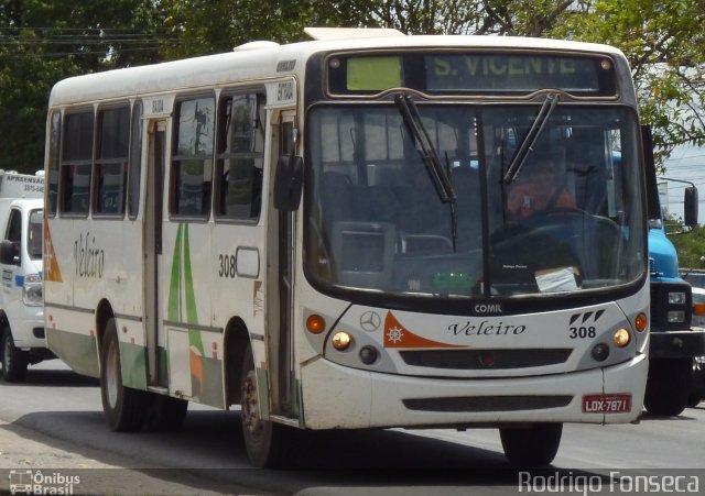 Auto Viação Veleiro 308 na cidade de Maceió, Alagoas, Brasil, por Rodrigo Fonseca. ID da foto: 2006576.