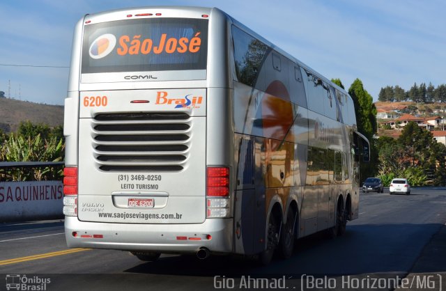 São José Viagens 6200 na cidade de Ressaquinha, Minas Gerais, Brasil, por Giovanini Mendes do Carmo. Número da foto: #2007859.