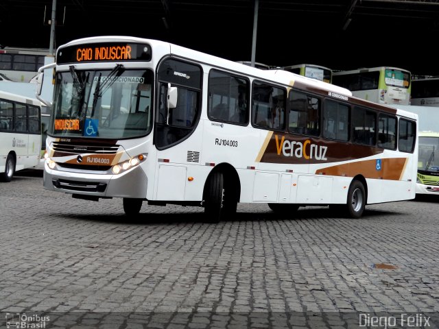 Auto Ônibus Vera Cruz RJ 104.003 na cidade de Duque de Caxias, Rio de Janeiro, Brasil, por Diego Félix de Araujo. Número da foto: #2008567.
