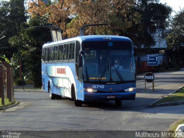 Viação Águia Branca 16740 na cidade de Vitória, Espírito Santo, Brasil, por Matheus Mendes. Número da foto: #2007191.