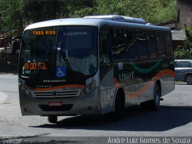 Linave Transportes RJ 146.078 na cidade de Miguel Pereira, Rio de Janeiro, Brasil, por André Luiz Gomes de Souza. ID da foto: 2008971.