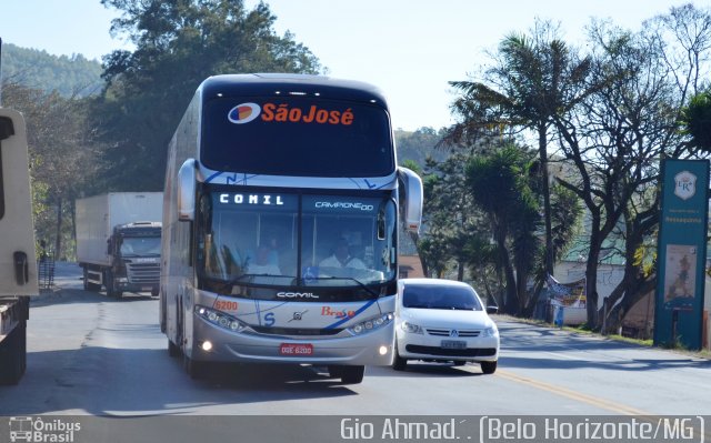 São José Viagens 6200 na cidade de Ressaquinha, Minas Gerais, Brasil, por Giovanini Mendes do Carmo. Número da foto: #2007813.