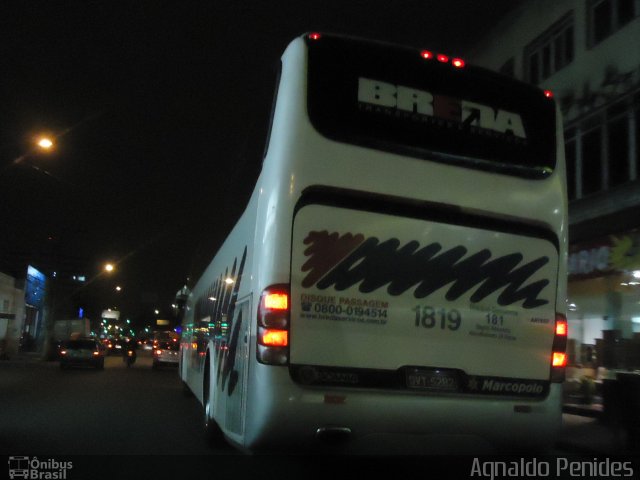 Breda Transportes e Serviços 1819 na cidade de São Bernardo do Campo, São Paulo, Brasil, por Agnaldo Penides. Número da foto: #2008955.