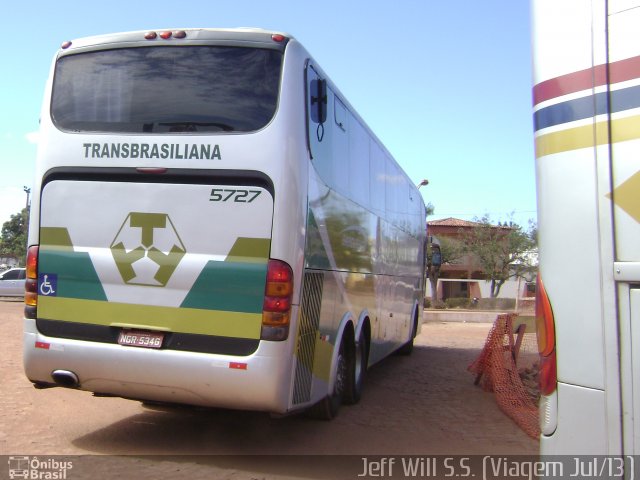 Transbrasiliana Transportes e Turismo 5727 na cidade de Peritoró, Maranhão, Brasil, por Jefferson Willian da Silva de Sousa. Número da foto: #2007307.