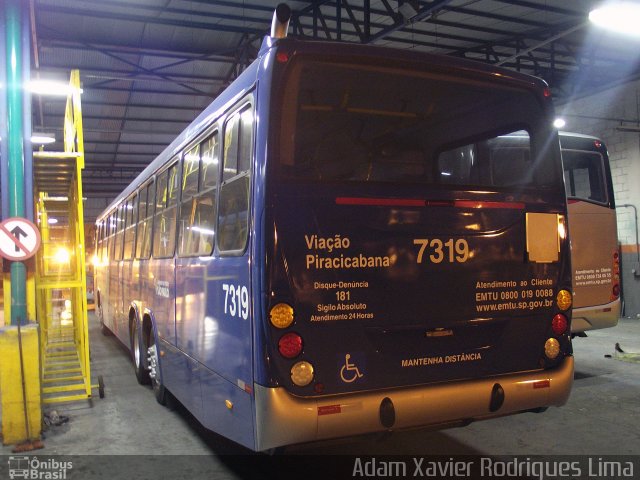 Viação Piracicabana 7319 na cidade de São Vicente, São Paulo, Brasil, por Adam Xavier Rodrigues Lima. Número da foto: #2010027.