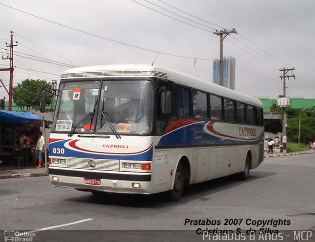 Viação Caprioli 830 na cidade de São Paulo, São Paulo, Brasil, por Cristiano Soares da Silva. ID da foto: 2009612.