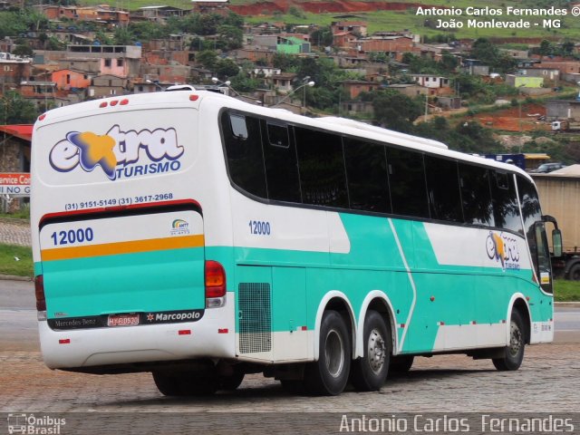Extra Turismo Transporte Fretamento 12000 na cidade de João Monlevade, Minas Gerais, Brasil, por Antonio Carlos Fernandes. Número da foto: #2011837.
