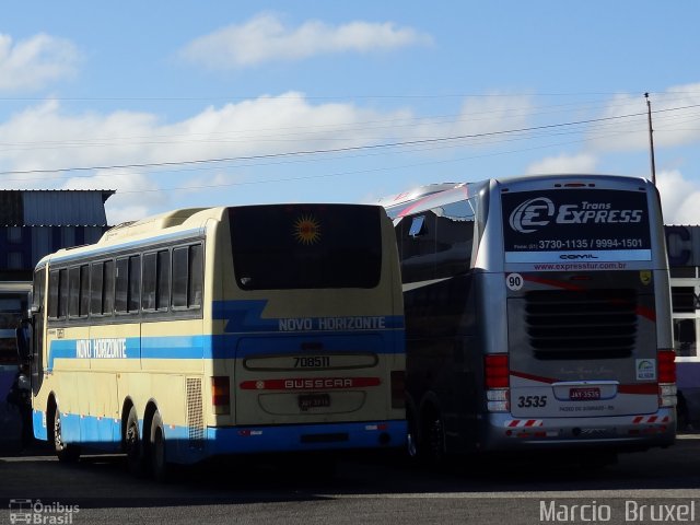Viação Novo Horizonte 708511 na cidade de São Sebastião da Bela Vista, Minas Gerais, Brasil, por Marcio  Bruxel. Número da foto: #2014913.