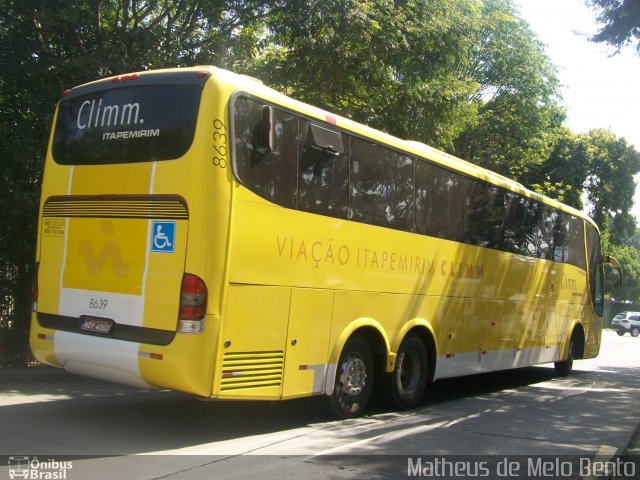 Viação Itapemirim 8639 na cidade de São Paulo, São Paulo, Brasil, por Matheus de Melo Bento. Número da foto: #2014514.
