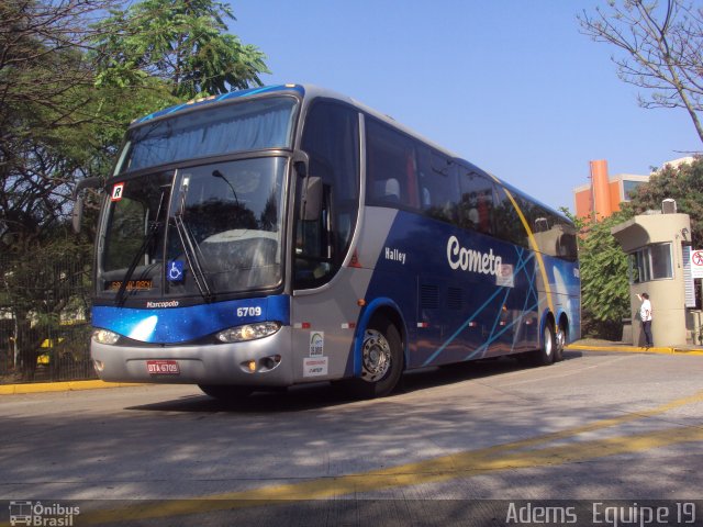 Viação Cometa 6709 na cidade de São Paulo, São Paulo, Brasil, por Adems  Equipe 19. ID da foto: 2015477.