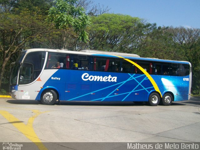 Viação Cometa 6705 na cidade de São Paulo, São Paulo, Brasil, por Matheus de Melo Bento. ID da foto: 2014515.