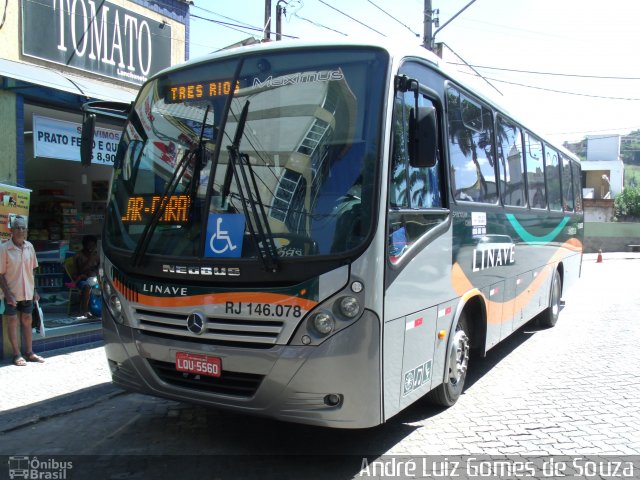 Linave Transportes RJ 146.078 na cidade de Paraíba do Sul, Rio de Janeiro, Brasil, por André Luiz Gomes de Souza. Número da foto: #2015126.