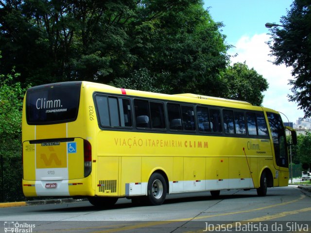 Viação Itapemirim 9703 na cidade de São Paulo, São Paulo, Brasil, por Joase Batista da Silva. Número da foto: #2016063.