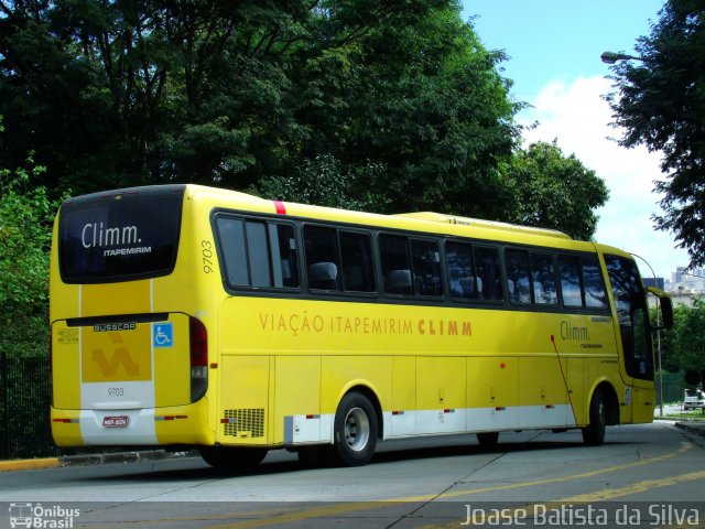 Viação Itapemirim 9703 na cidade de São Paulo, São Paulo, Brasil, por Joase Batista da Silva. ID da foto: 2016063.