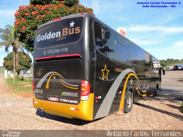 Golden Bus 4010 na cidade de João Monlevade, Minas Gerais, Brasil, por Antonio Carlos Fernandes. Número da foto: #2016347.